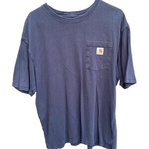 Carhartt Navy Pocket Work Shirt Size XXL